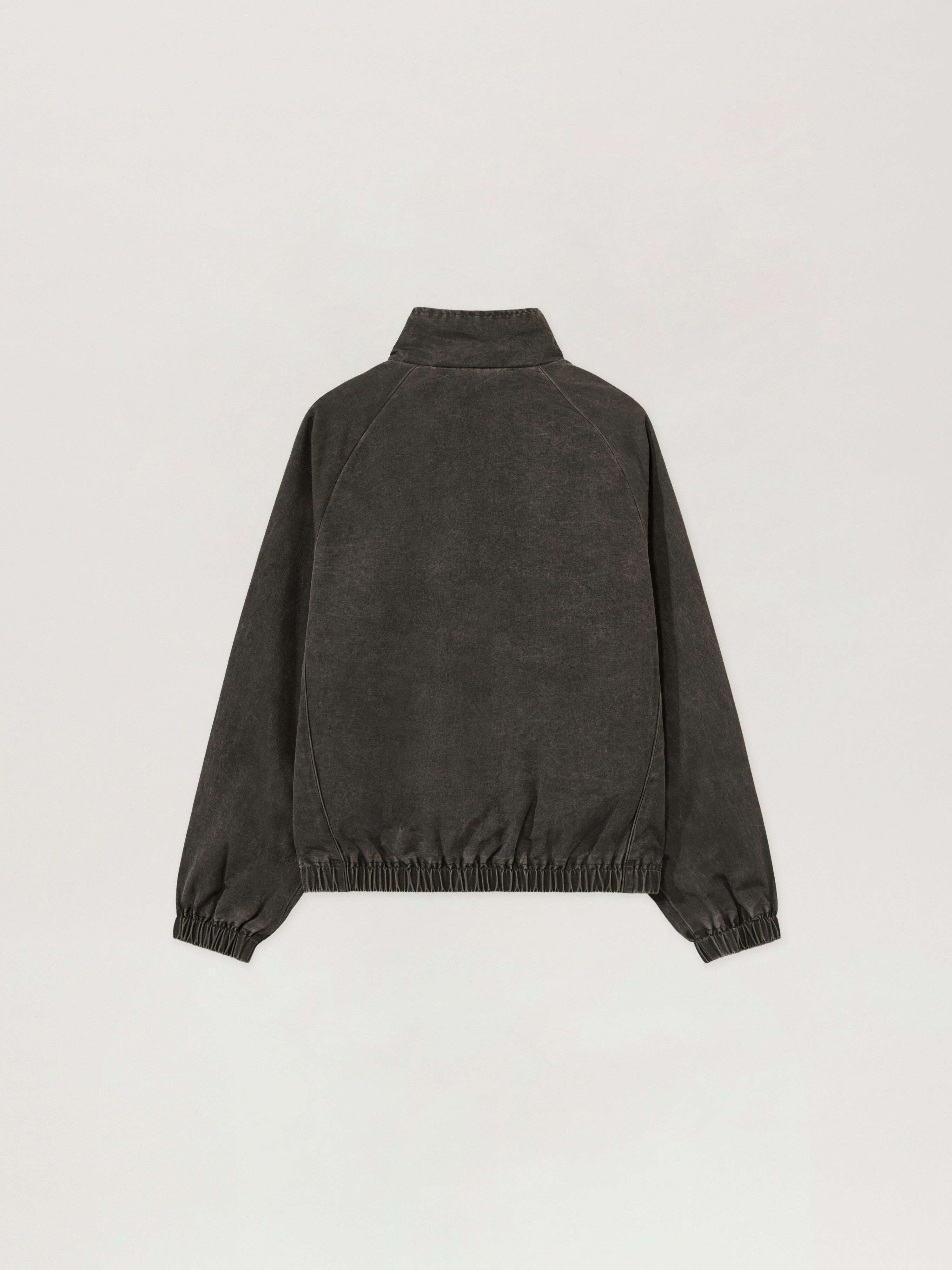 Curved Logo Vintage Windbreaker PALM ANGELS Curved Logo Vintage Windbreaker BLACK - OFF WHITE PAMEB01F26FB02