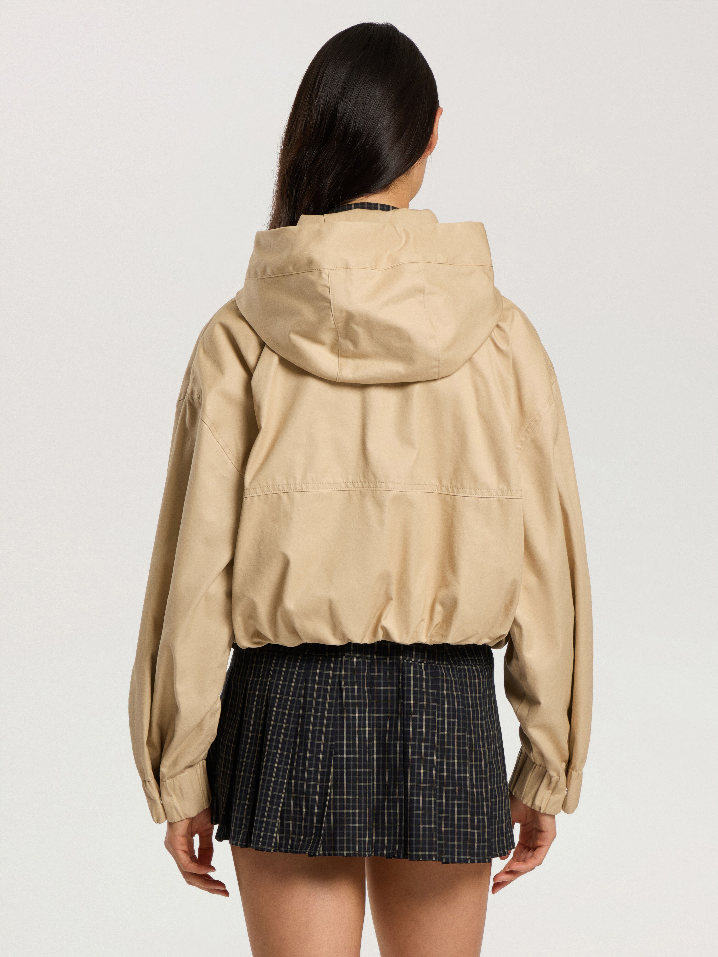 PALM ANGELS Palm Sway Loose Windbreaker KAKI - KAKI PAWEB03F26FB01