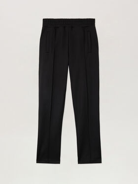 PALM ANGELS Back Curved Logo Track Pants BLACK OFF WHITE PMCJ048S26FAB001