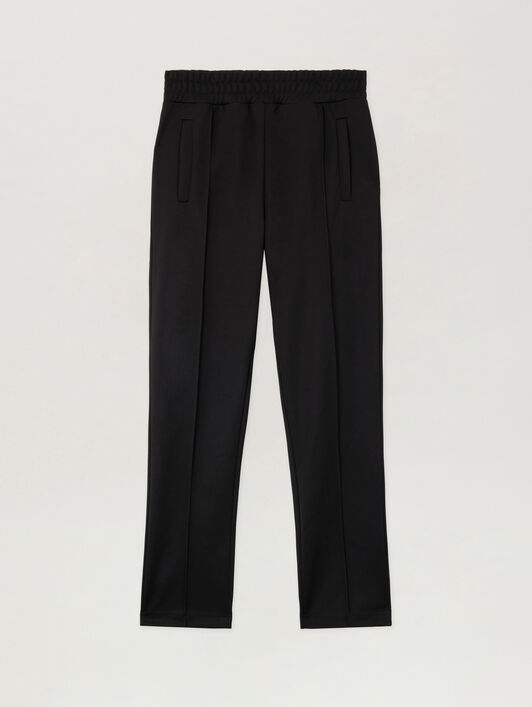 PALM ANGELS Back Curved Logo Track Pants BLACK OFF WHITE PMCJ048S26FAB001