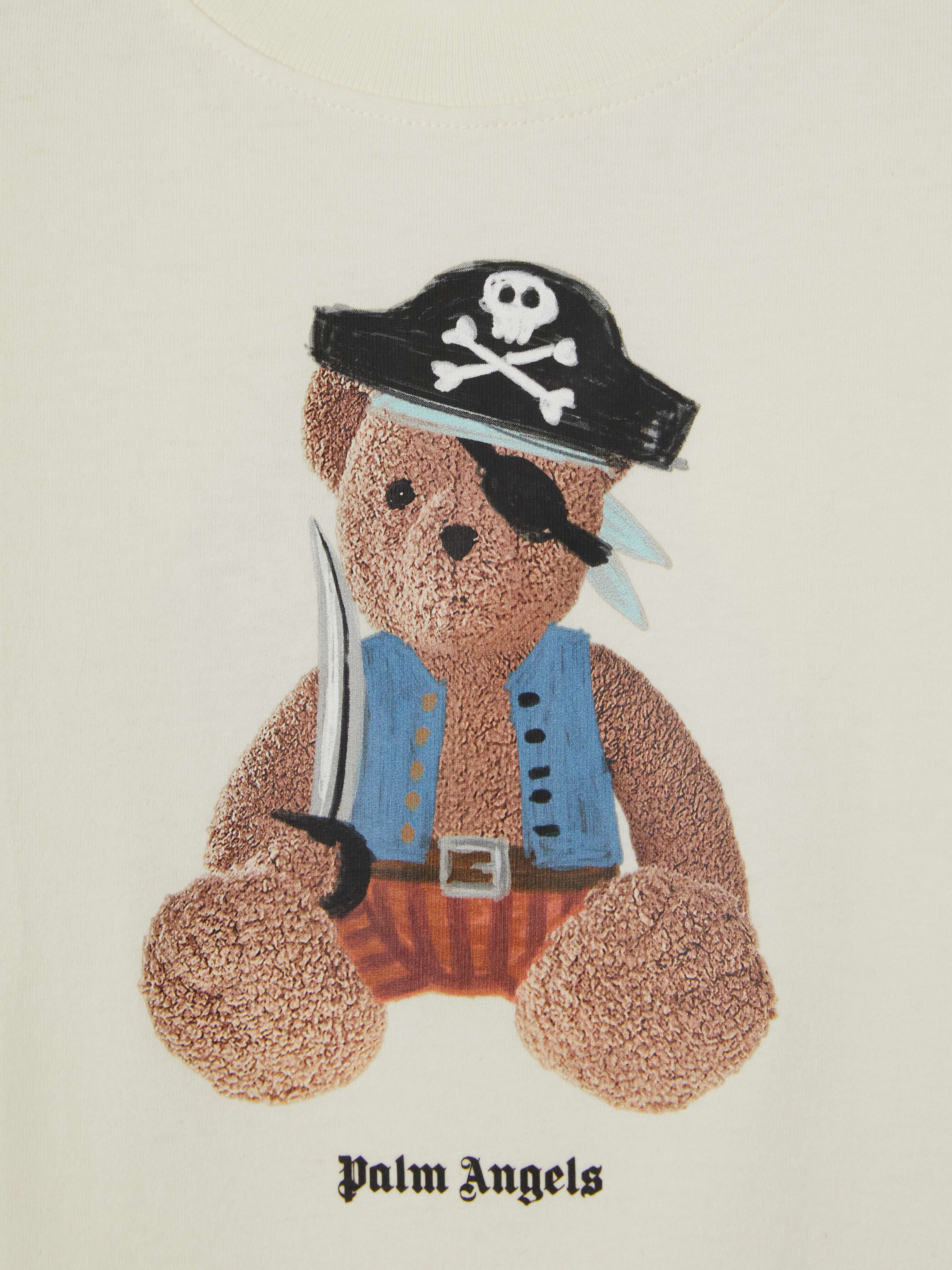 PALM ANGELS  Bear Pirate T-shirt BUTTER BROWN PBAA003S25JER009