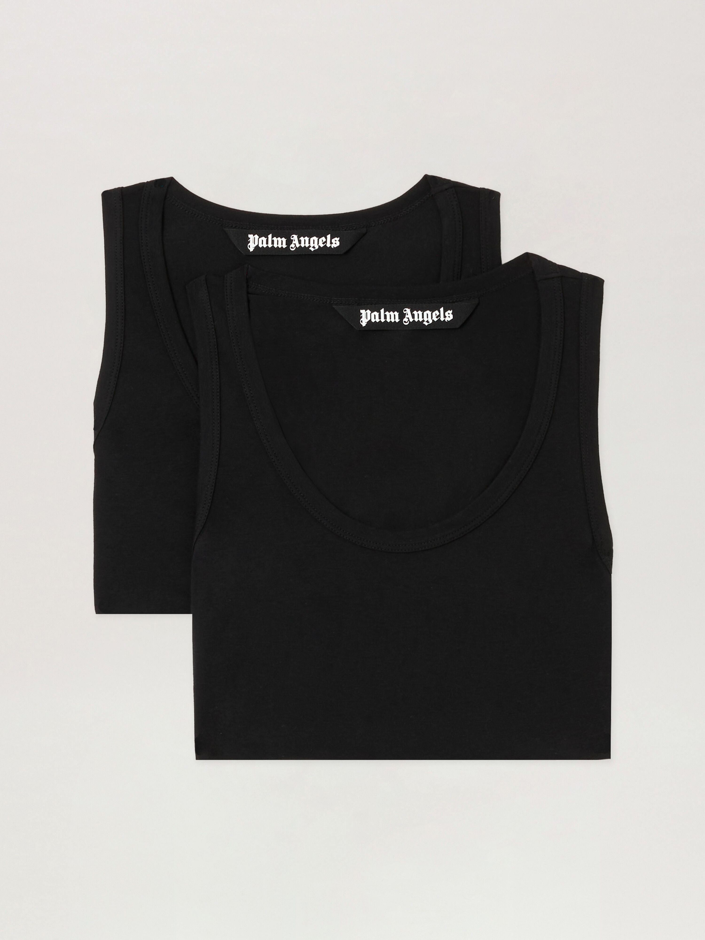 Essential Tank Bipack PALM ANGELS Essential Tank Bipack BLACK BLACK PMUE002C99FAB001