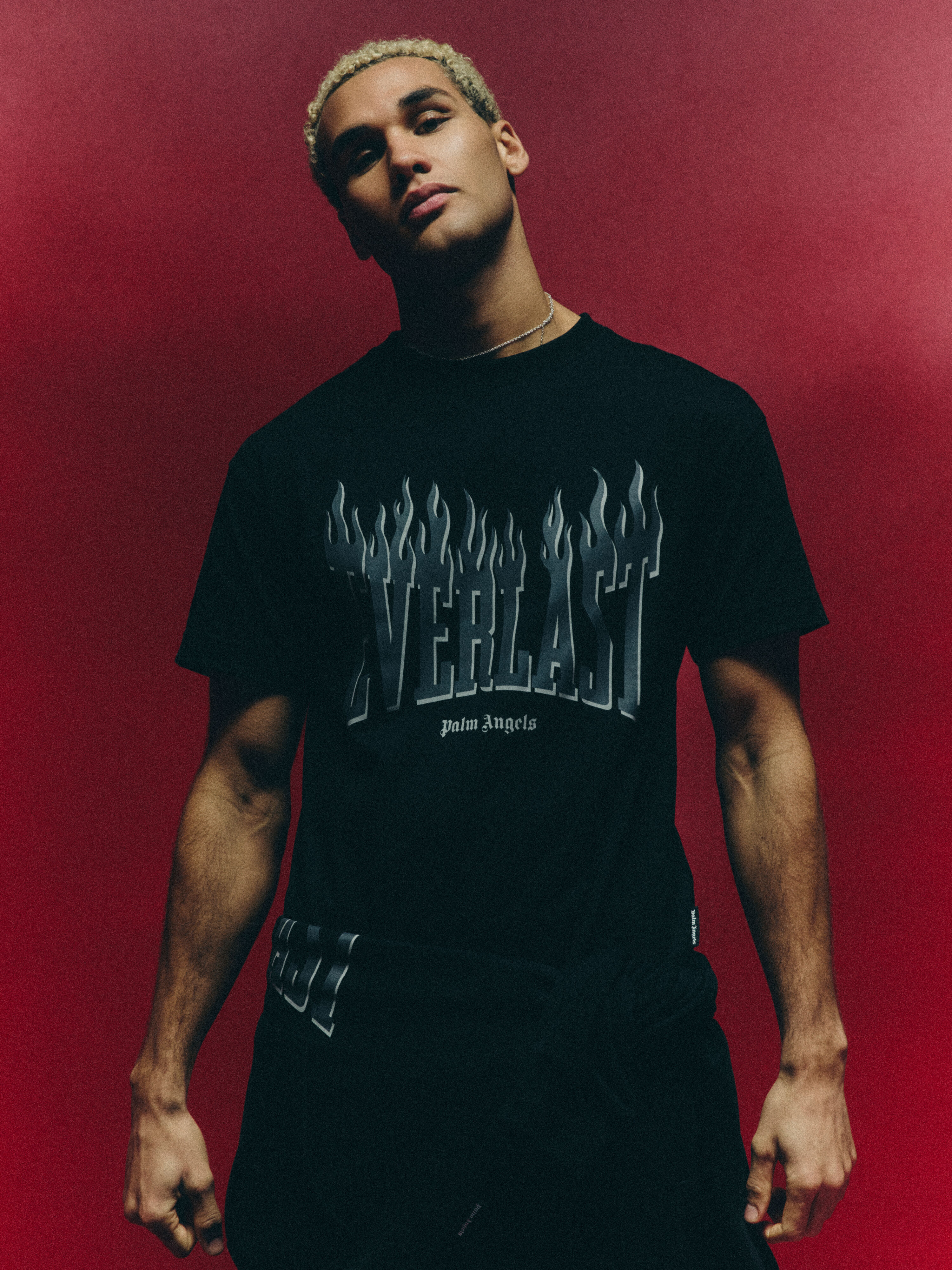 Pa X Everlast T-Shirt in BLACK GREY for Men | Palm Angels®