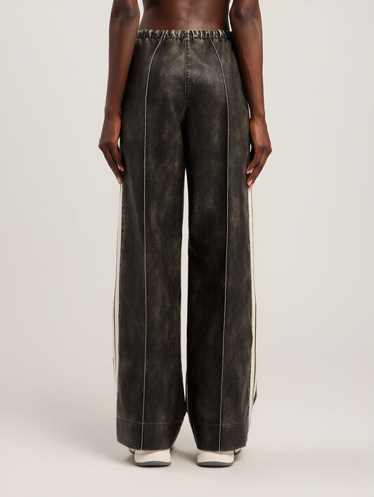 PALM ANGELS Classic Logo Track Pants VINTAGE BLACK TOFU PWJB028S26FAB002