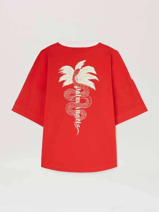 PALM ANGELS  Lunar New Year T-shirt RED PMAA002G25JER001