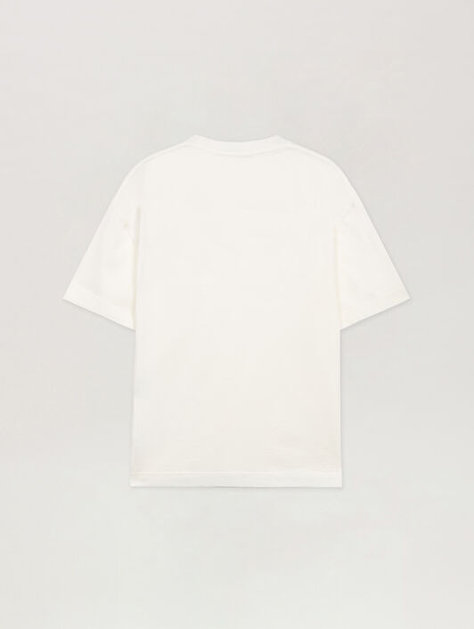 Snake Logo T-Shirt PALM ANGELS Snake Logo T-Shirt OFF WHITE - GREEN PMAA109F25JER008