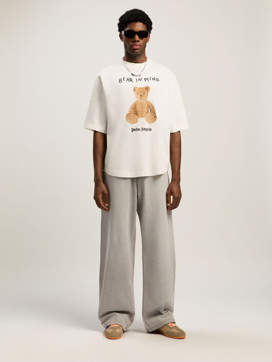 Bear In Mind Over T-shirt PALM ANGELS Bear In Mind Over T-shirt OFF WHITE - BROWN PMAA10BF25JER004