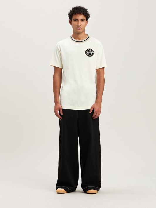 PALM ANGELS  T-Shirt mit Patch Moncler x Palm Angels WHITE - BLACK PMAA106T25JER001