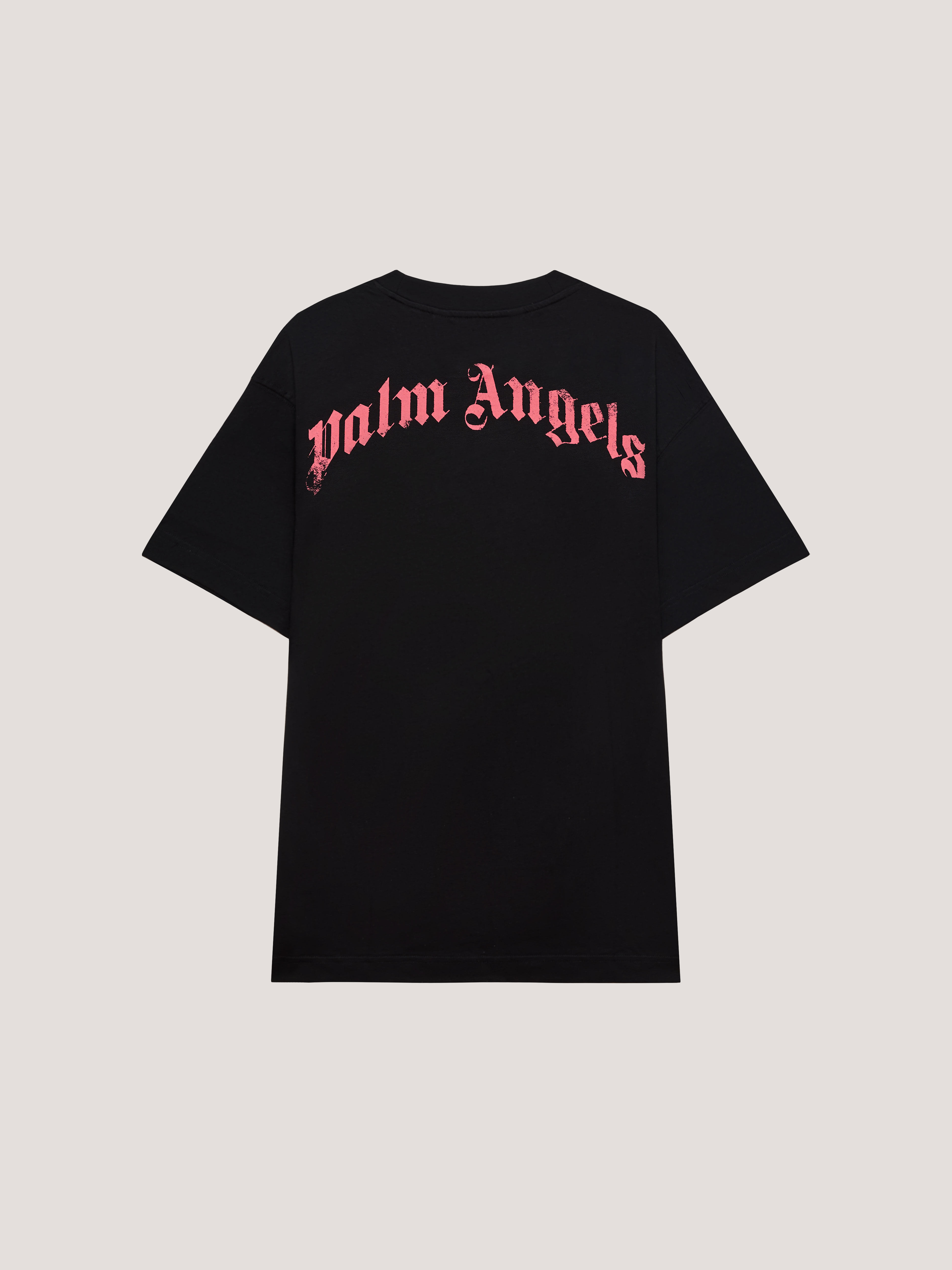 PALM ANGELS Spray Broken Bear T-Shirt Black/Pink PMAA109T26JER002