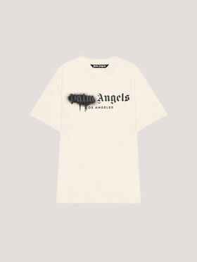 PALM ANGELS Spray LA T-Shirt OFF White/Black PMAA109T26JER001