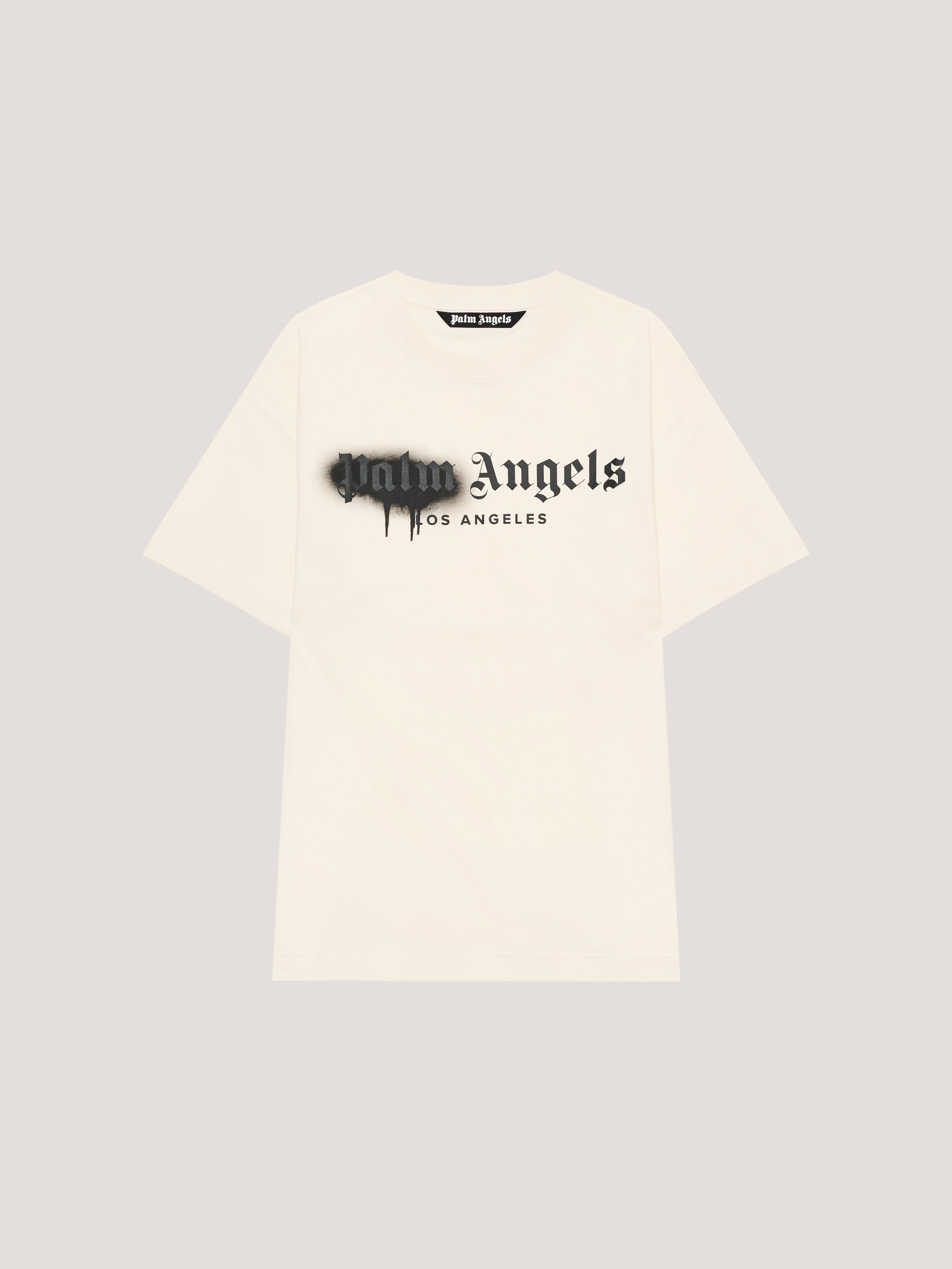 PALM ANGELS Spray LA T-Shirt OFF White/Black PMAA109T26JER001