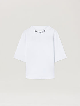 PALM ANGELS Classic Overlogo T-Shirt S/S WHITE BLACK PBAA002C99JER001