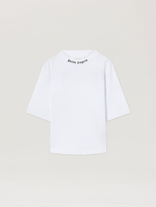 PALM ANGELS Classic Overlogo T-Shirt S/S WHITE BLACK PBAA002C99JER001