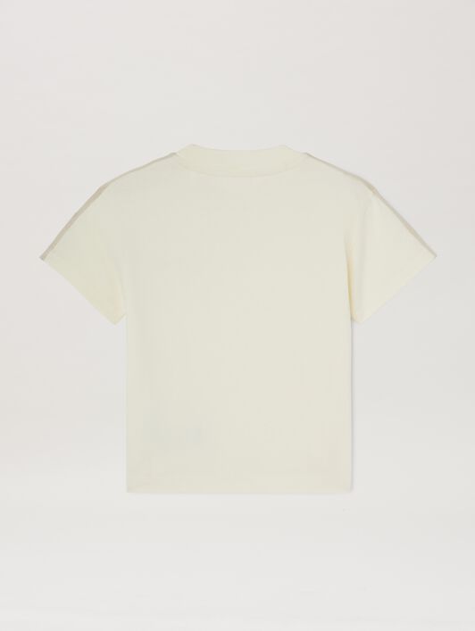PALM ANGELS  Track Classic Logo T-shirt BUTTER BLACK PBAA011S25JER001