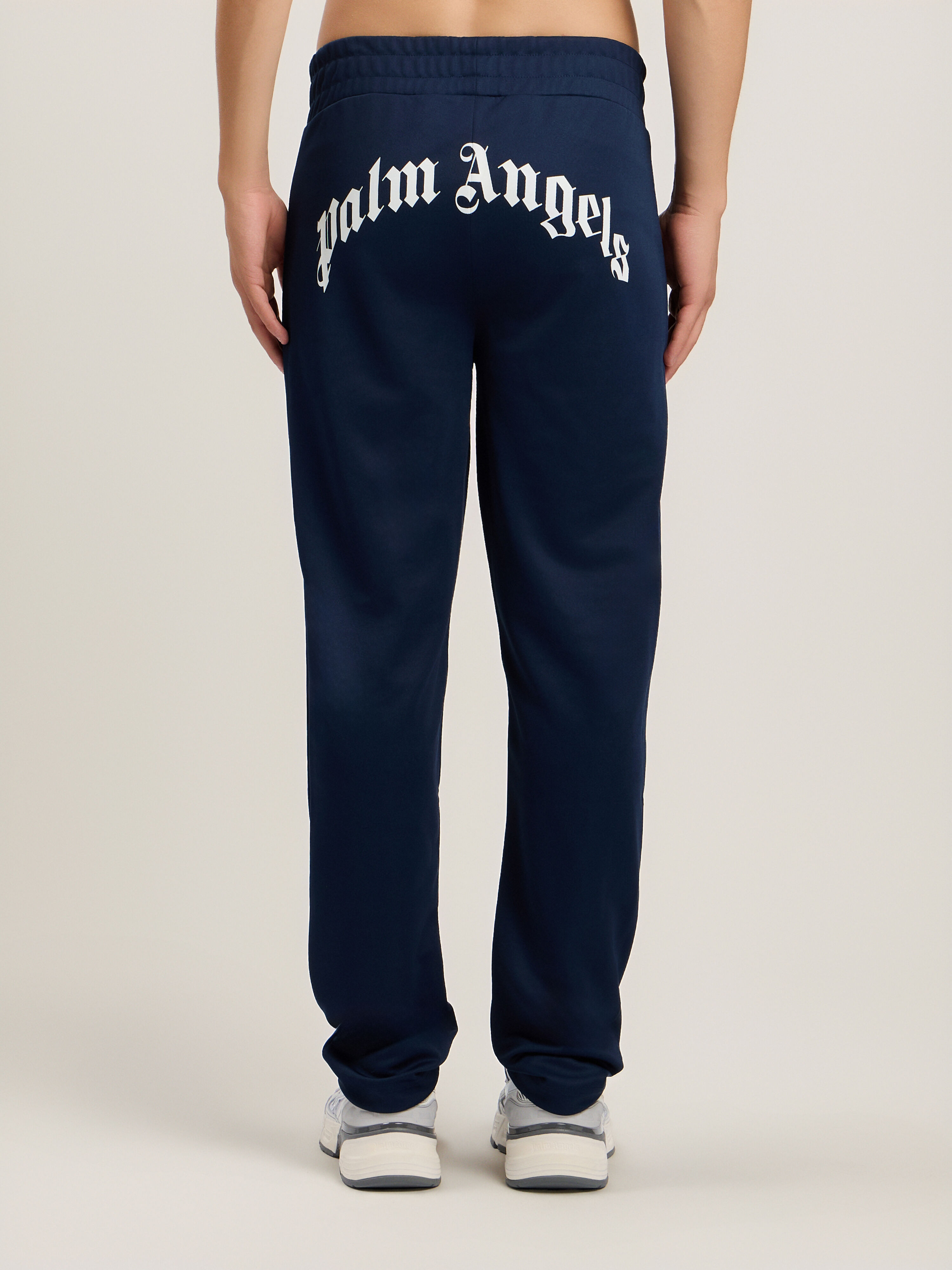 Back Curved Logo Track Pants in NAVY BLUE OFF WHITE for Men | Palm