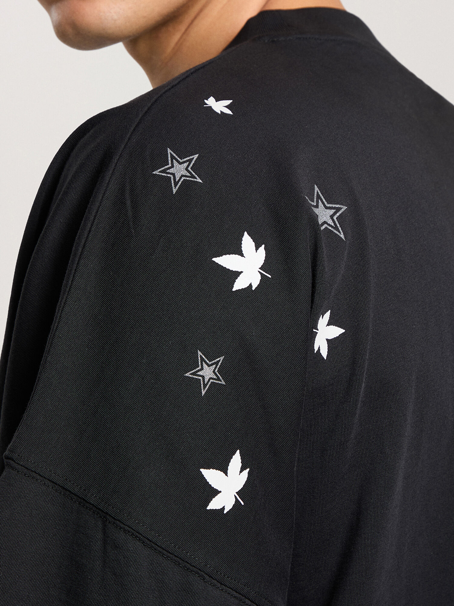 Feel High Oversized T-Shirt PALM ANGELS Feel High Oversized T-Shirt BLACK - OFF WHITE PAMAA05F26JR01