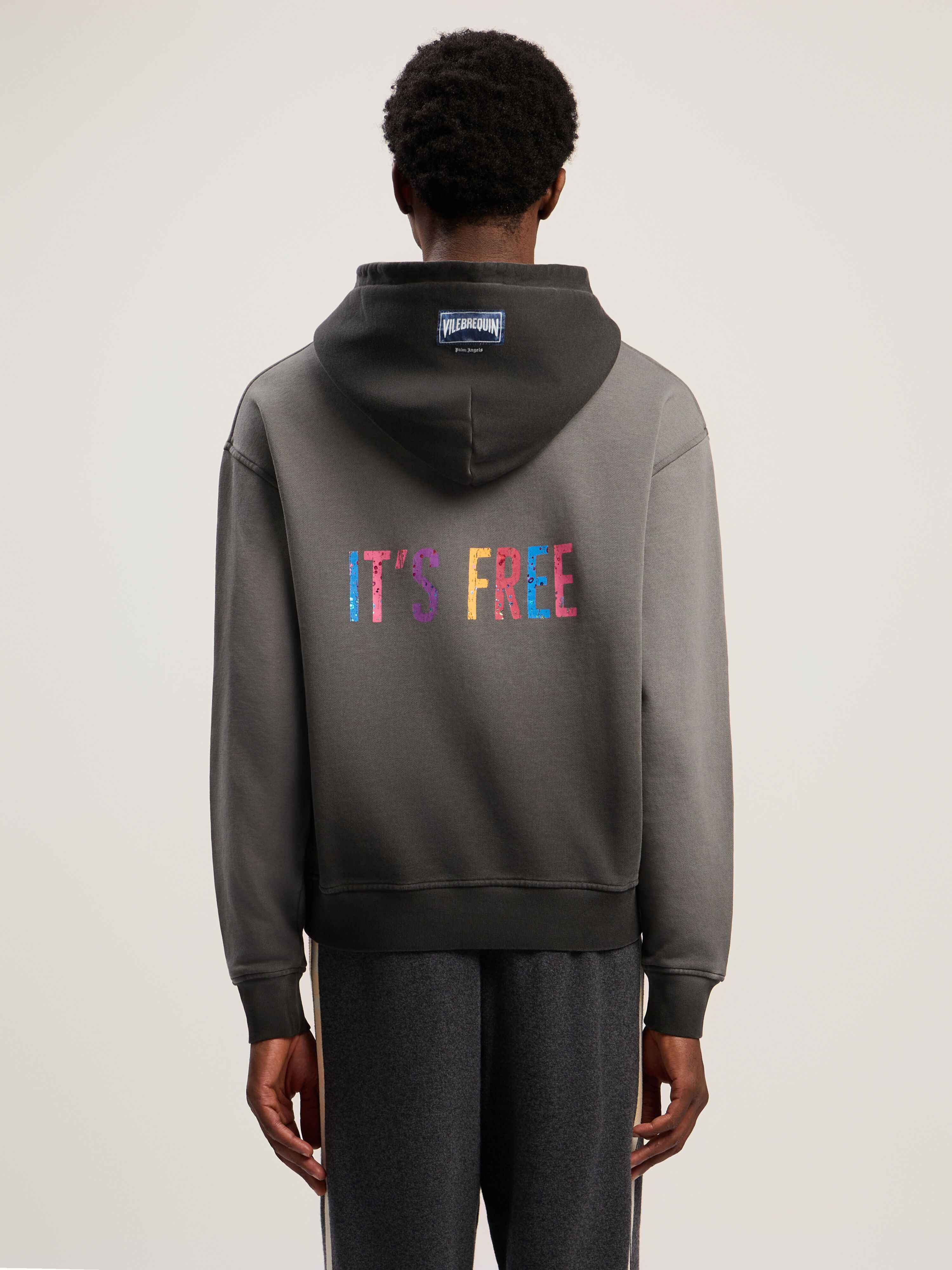 PALM ANGELS Catch Some Sun Hoodie BLACK - MULTICOLOR PMBB17DF25FLE001