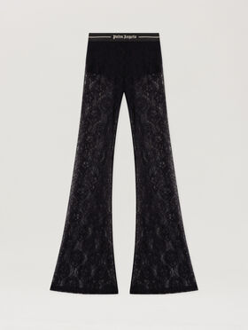PALM ANGELS Classic Logo Lace Pants BLACK - BLACK PWCA15EF25FAB001