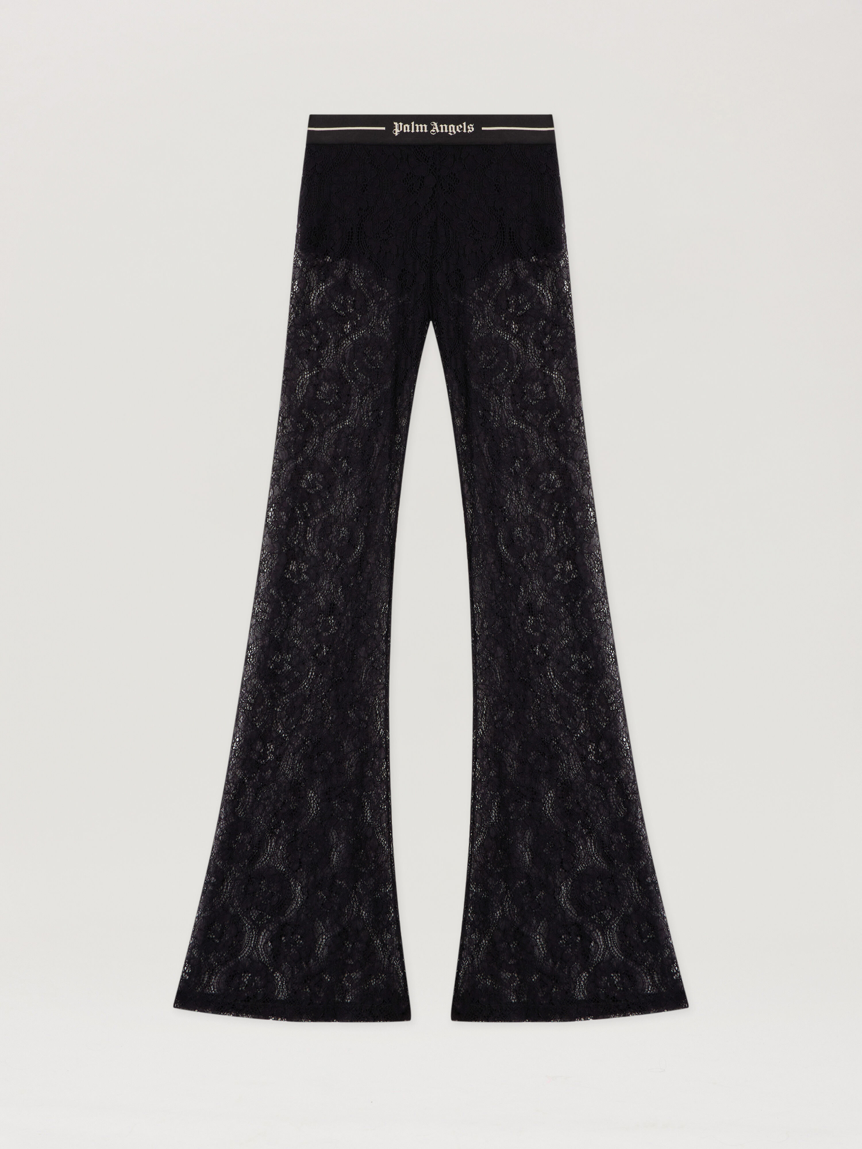 Classic Logo Lace Pants PALM ANGELS Classic Logo Lace Pants BLACK - BLACK PWCA15EF25FAB001