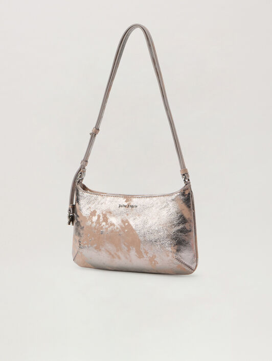 Wrinkled Leather Giorgina Bag PALM ANGELS Wrinkled Leather Giorgina Bag NUDE - SILVER PWNN028F25LEA002