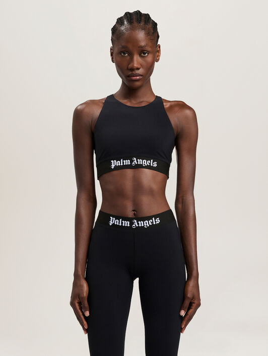 PALM ANGELS Classic Logo Sport Top BLACK - BLACK PAWVO01F26FB01