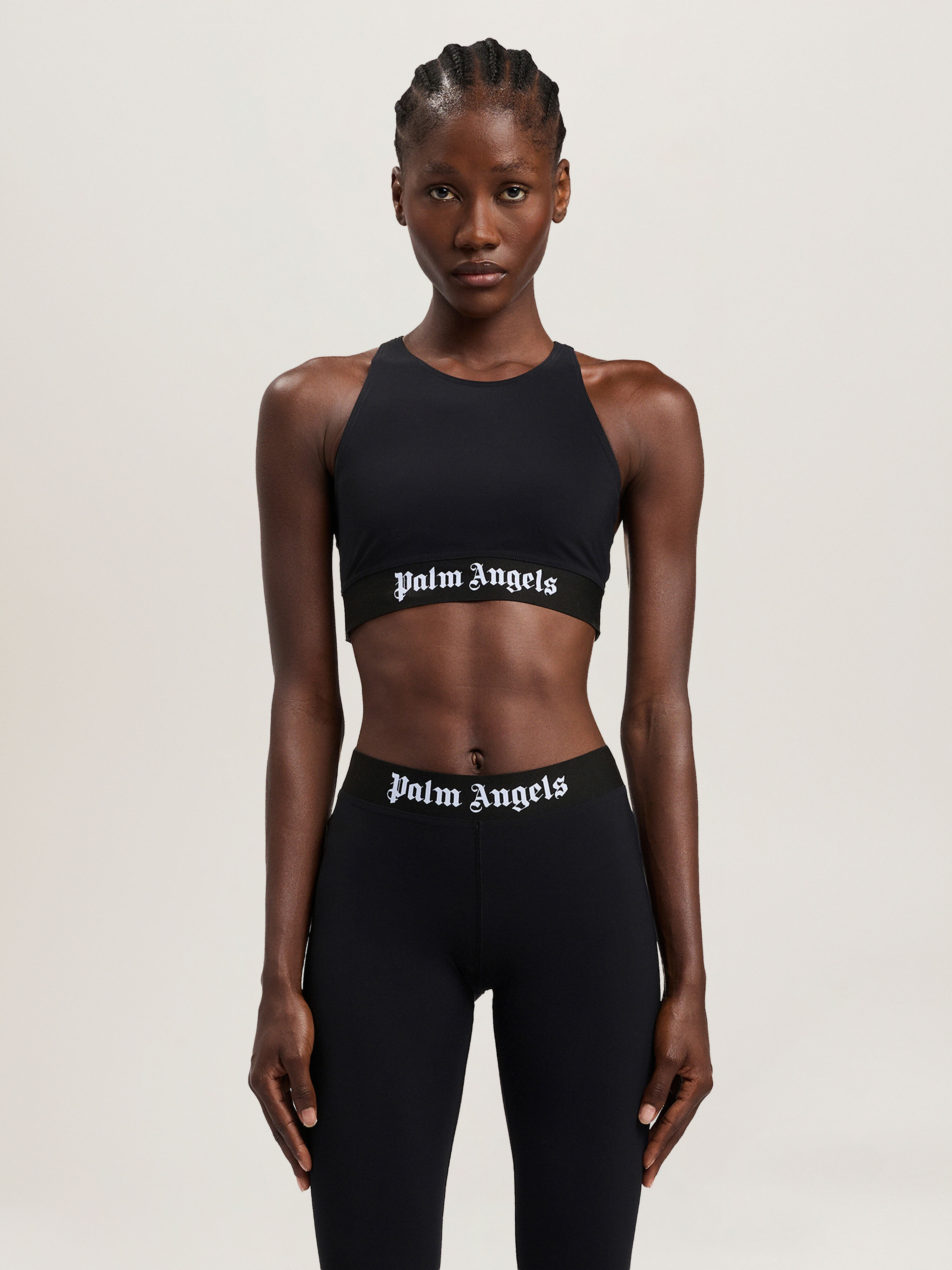 PALM ANGELS Classic Logo Sport Top BLACK - BLACK PAWVO01F26FB01