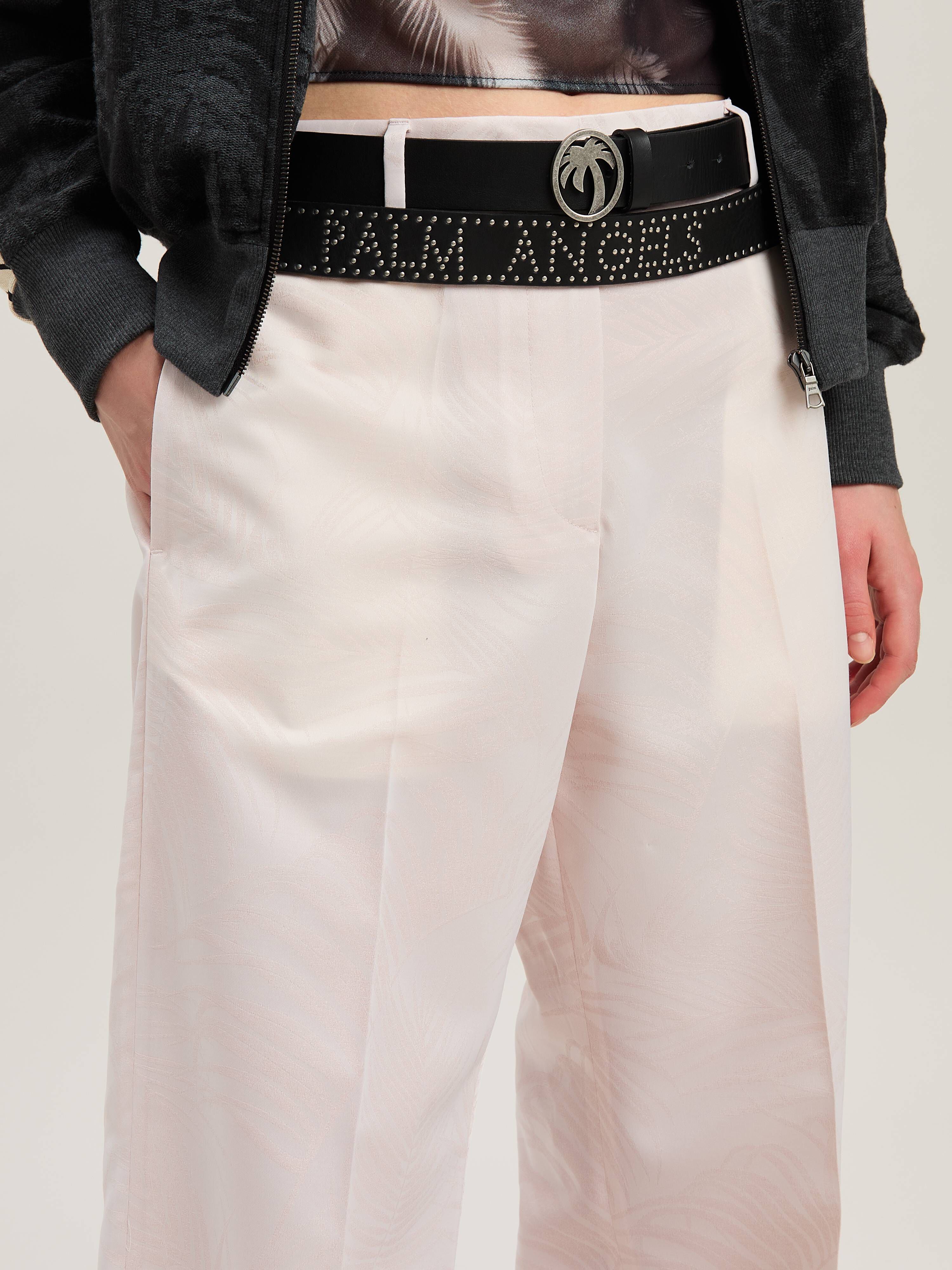 PALM ANGELS  Jacquared Palms Pants SOFT ROSA - SOFT ROSA PWCA150S25FAB001