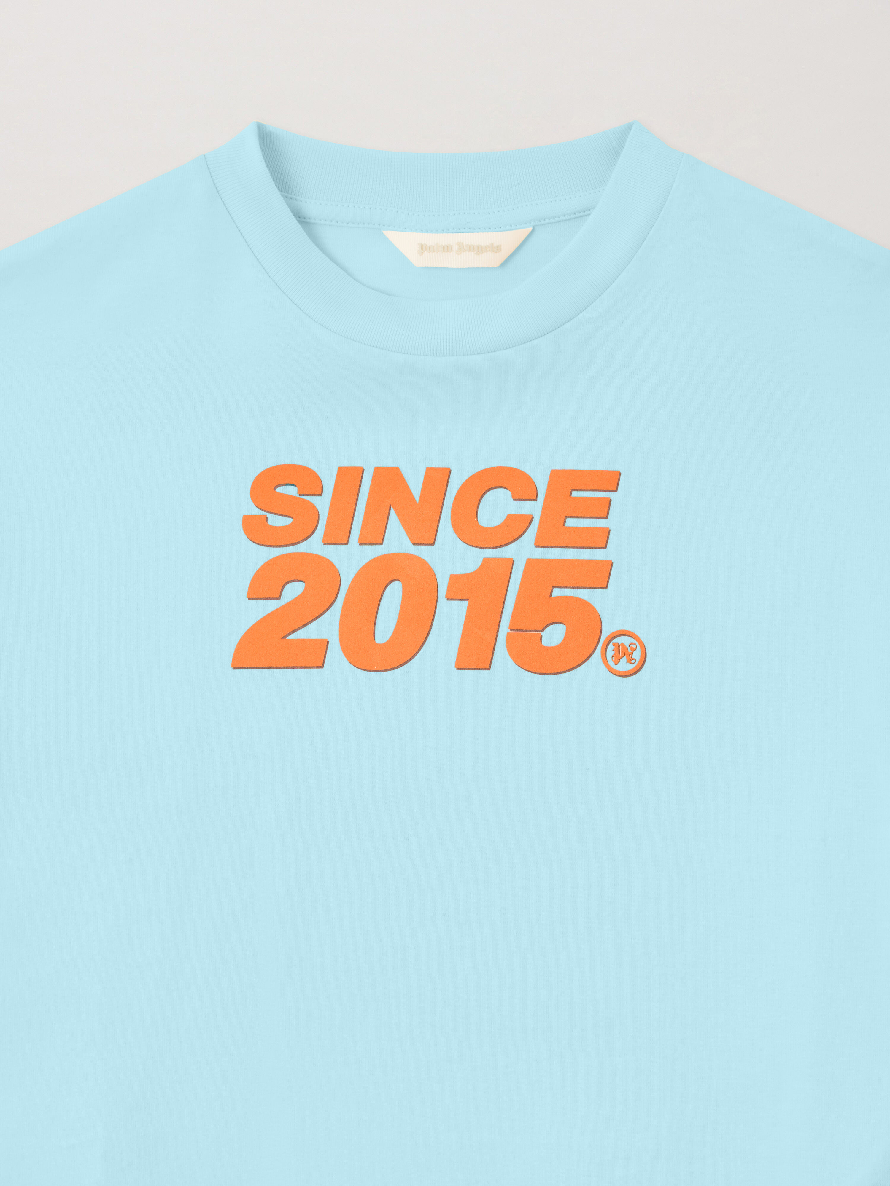 PALM ANGELS Since 2015 Over T-Shirt BLU BIMBO/ BABY BLUE PBAA002S26JER002