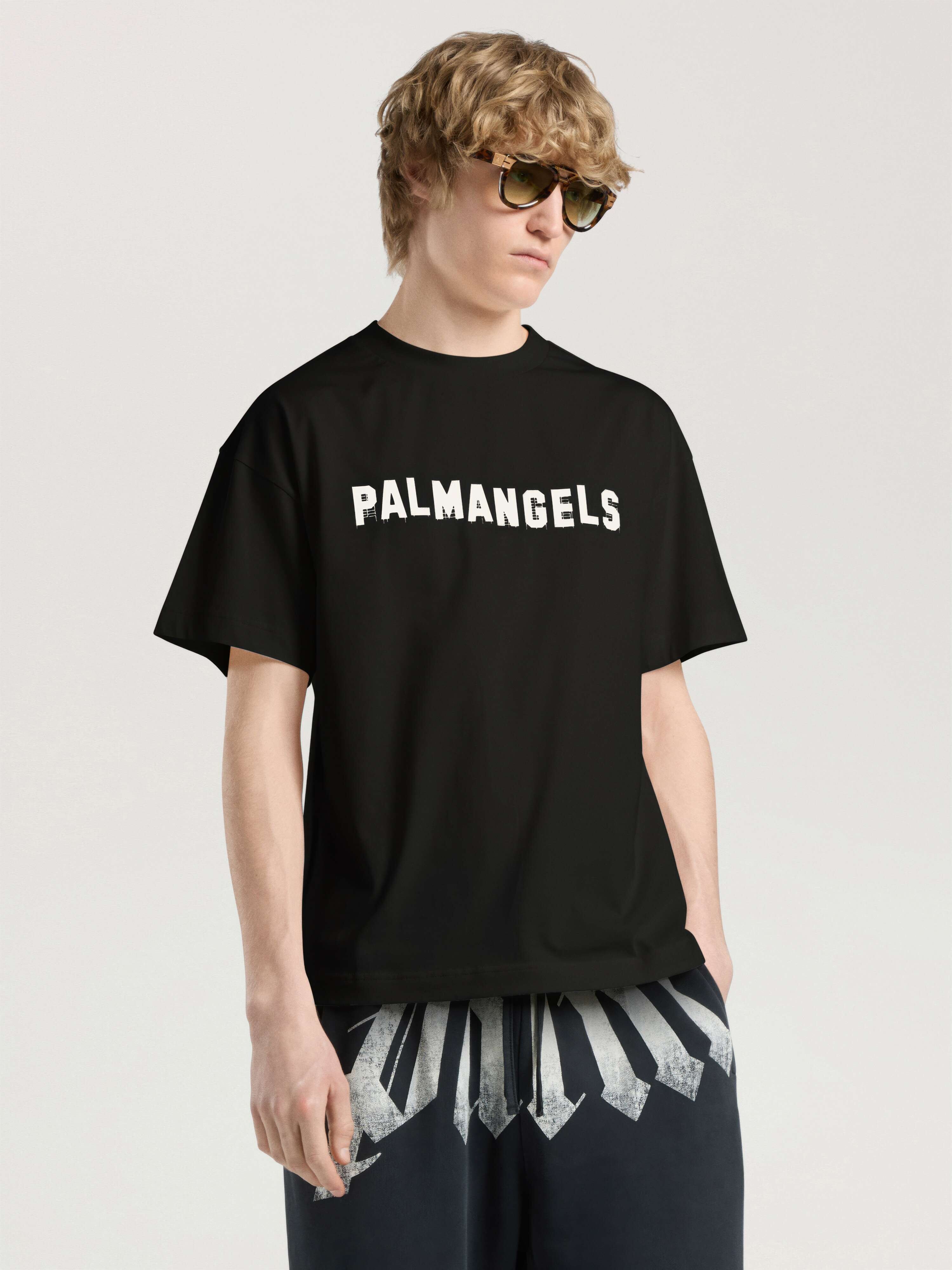 Palm Hills Regular T-Shirt PALM ANGELS Palm Hills Regular T-Shirt BLACK - OFF WHITE PAMAA01W26JR18