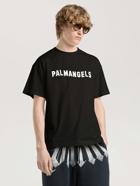 Palm Hills Regular T-Shirt PALM ANGELS Palm Hills Regular T-Shirt BLACK - OFF WHITE PAMAA01W26JR18