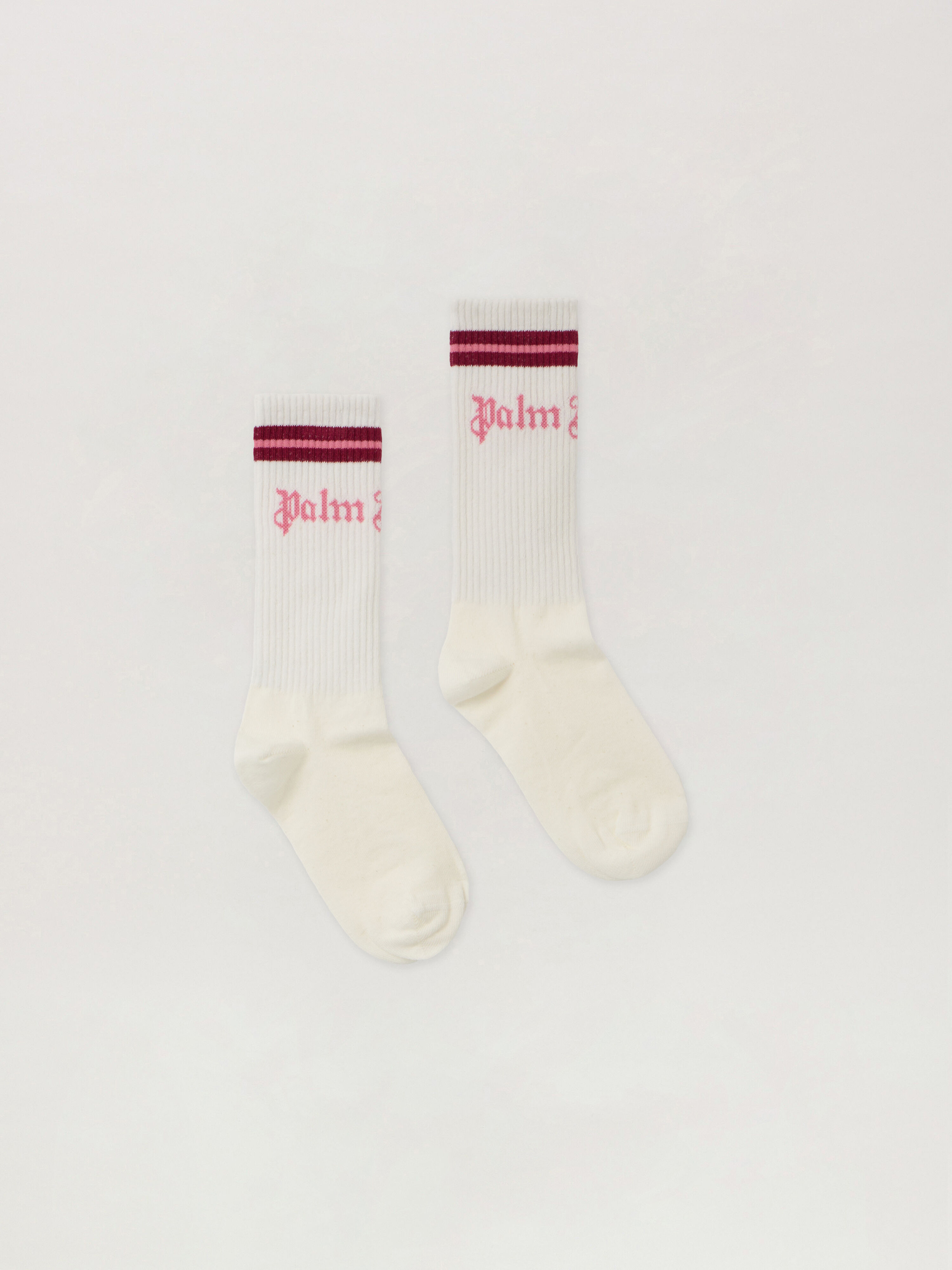 PALM ANGELS Pa Track High Socks Antique OFF WHITE - PGRA005F25KNI001
