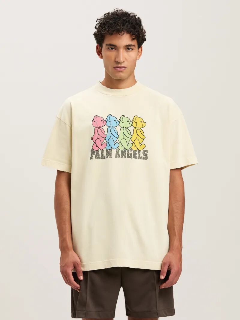PALM ANGELS  Multicolor Bear T-shirt IVORY - MULTICOLOR PMAA001S25JER006