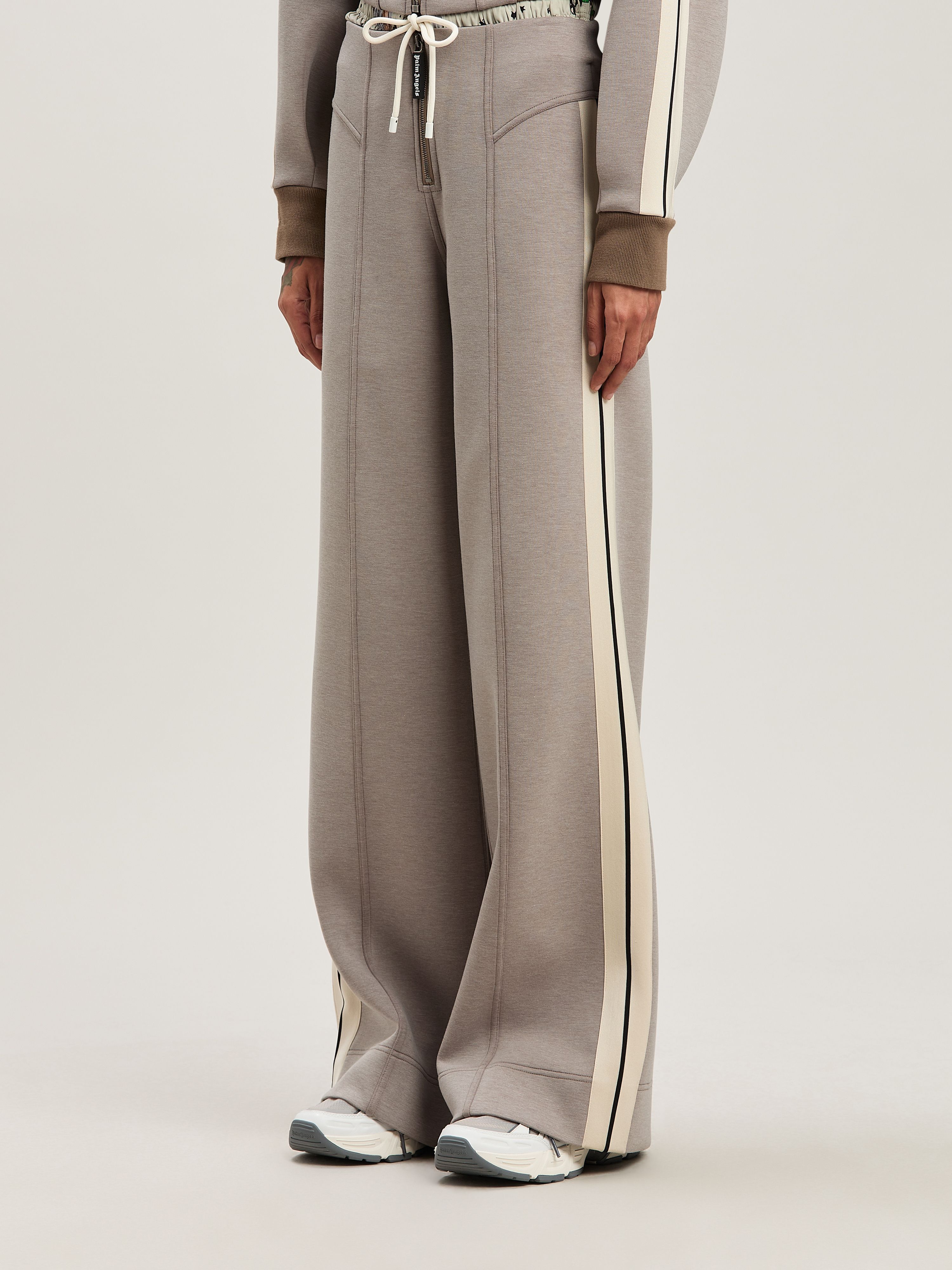 PALM ANGELS  Neoprene Track Pants TAUPE - OFF WHITE PWCA153S25FAB001