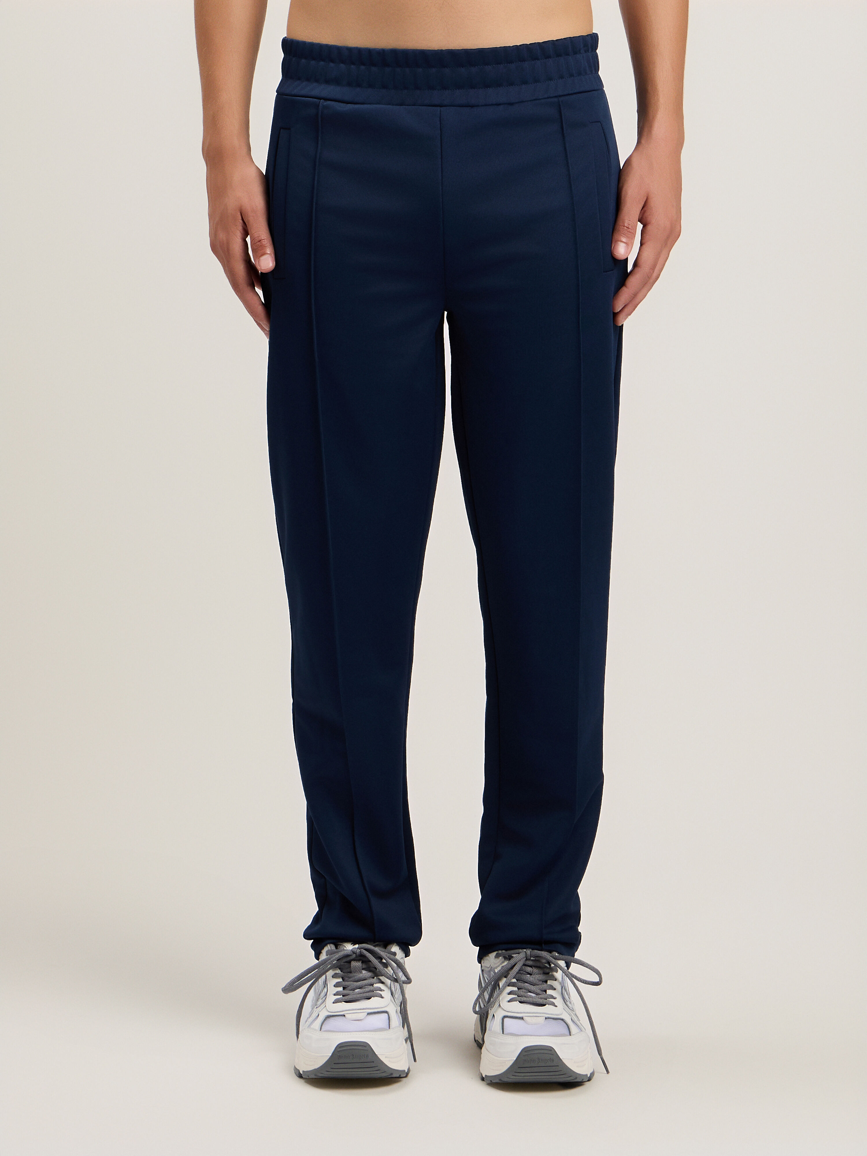 Back Curved Logo Track Pants in NAVY BLUE OFF WHITE for Men | Palm