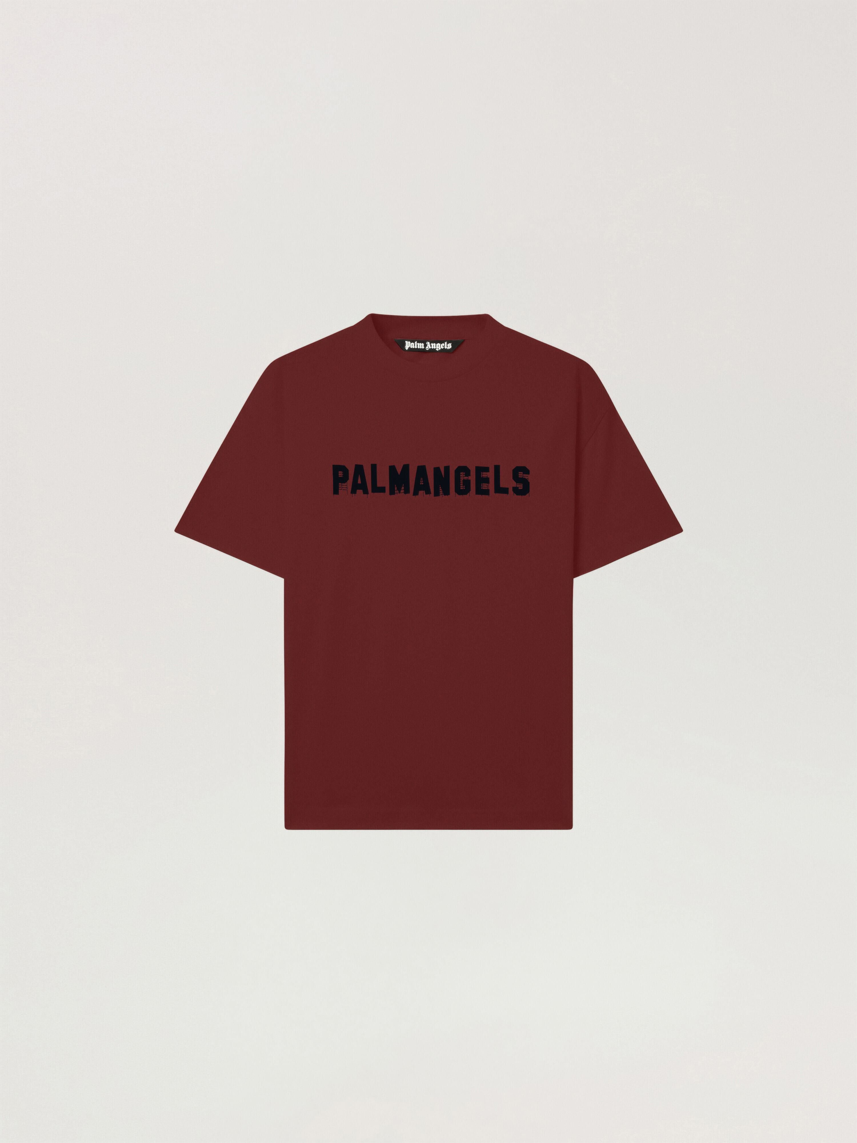 Palm Hills Regular T-Shirt PALM ANGELS Palm Hills Regular T-Shirt BRICK RED - BLACK PAMAA01W26JR18
