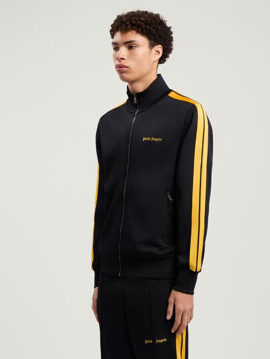 PALM ANGELS Classic Logo Track Jacket BLACK - YELLOW PMBD058F25FAB001