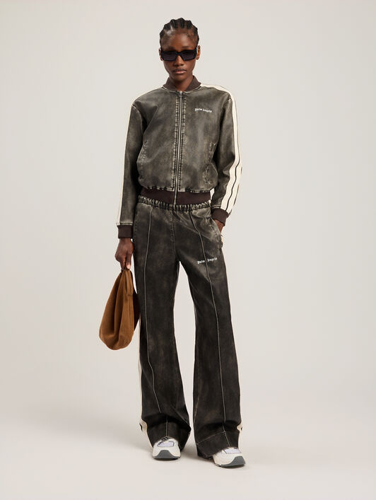 PALM ANGELS Classic Logo Track Pants VINTAGE BLACK TOFU PWJB028S26FAB002