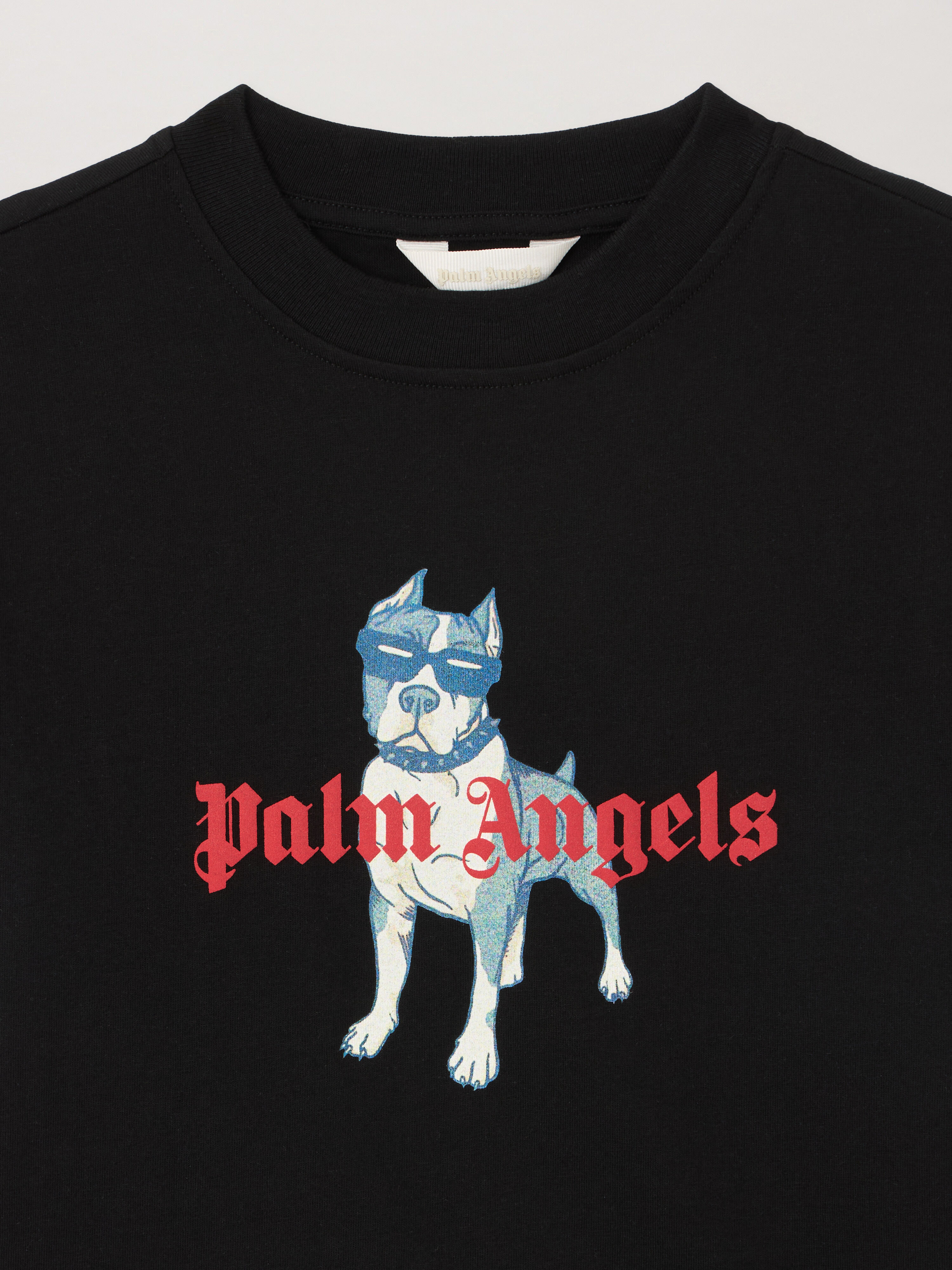 PALM ANGELS Palm Dog.Tshirt NERO/BLACK PBAA003S26JER008