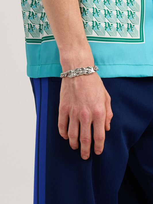 PALM ANGELS  Melted plate chain bracelet SILVER - TRANSPARENT PMOA055S25MAT001