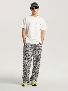 PALM ANGELS Palm Rib Regular T-Shirt OFF WHITE - LIGHT GREY PAMAA08F26JR01