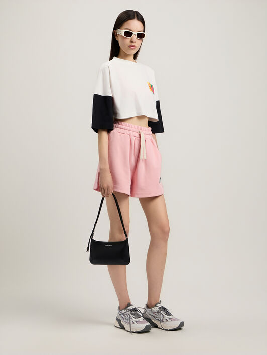 PALM ANGELS Classic Logo Giorgina Bag BLACK GOLD PWNN028S26LEA001