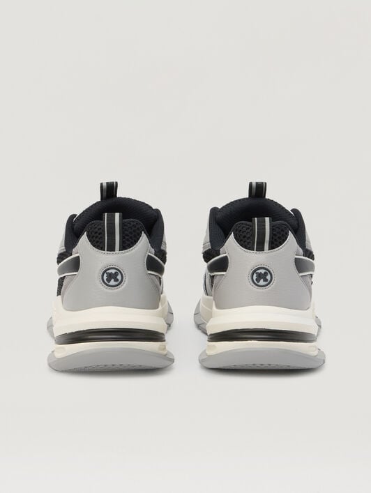 PALM ANGELS Palm Runner Sneakers BLACK GREY PMIA10TS26LEA001