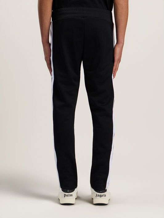 PALM ANGELS Slim Track Pants BLACK WHITE PMCJ005C99FAB002