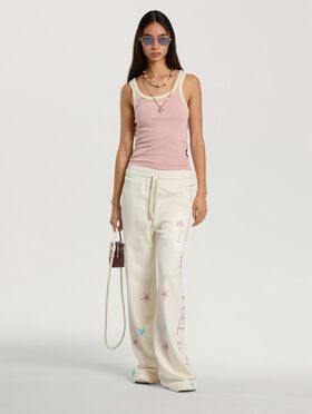 PALM ANGELS Feel High Sweatpants OFF WHITE - MULTICOLOR PAWCH01F26FL02