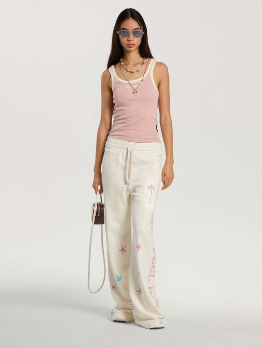 Feel High Sweatpants PALM ANGELS Feel High Sweatpants OFF WHITE - MULTICOLOR PAWCH01F26FL02