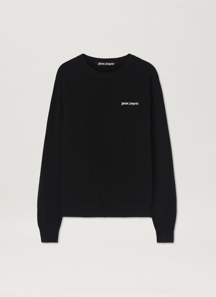 CLASSIC LOGO EMB SWEATER BLACK - OFF WHI