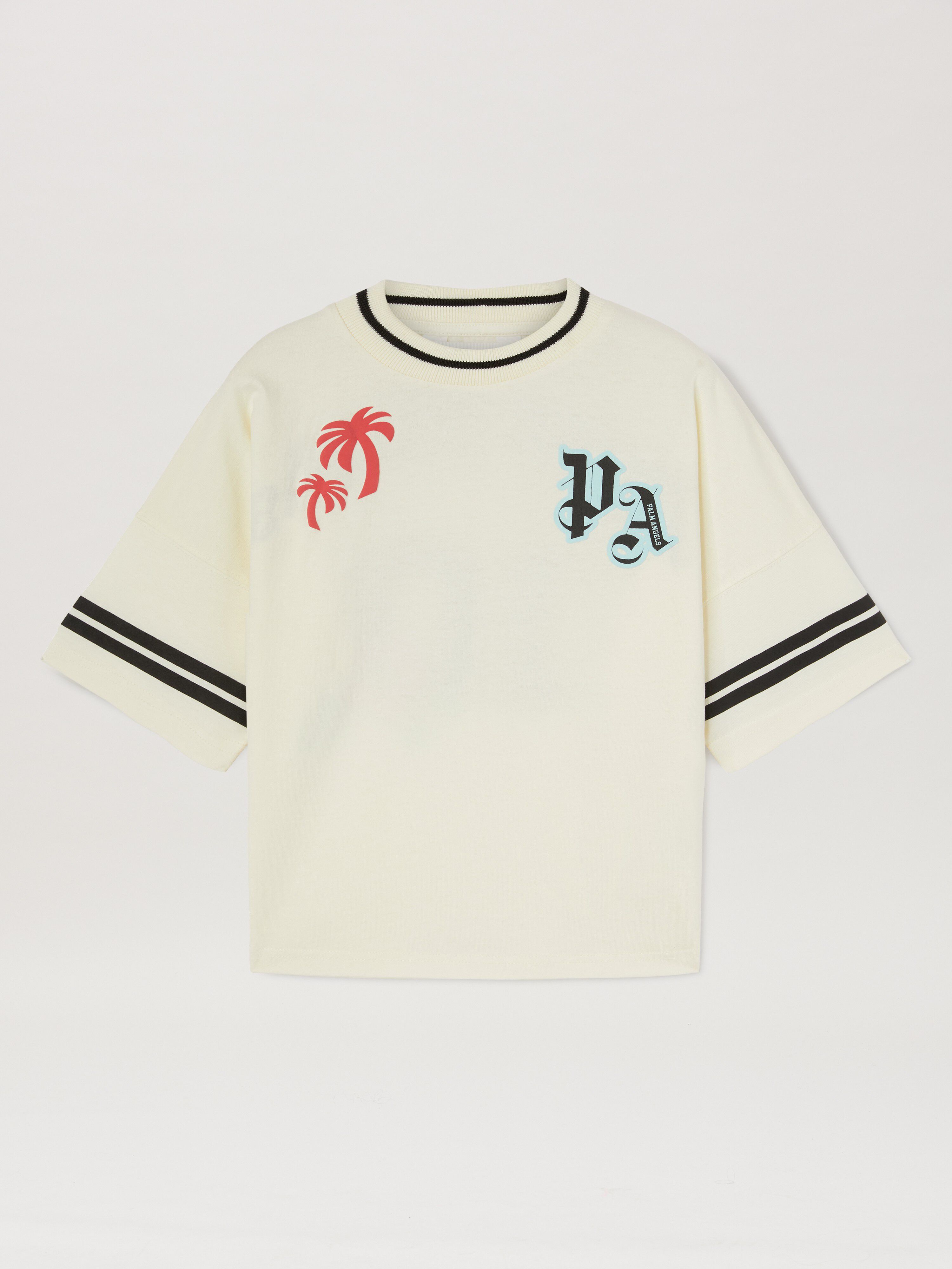 PALM ANGELS  Palm Team T-shirt BUTTER BLACK PBAA002S25JER004