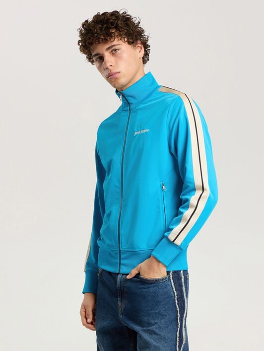 PALM ANGELS Classic Logo Track Jacket MEDIUM BLUE - OFF WHITE PAMBD01F26FB01