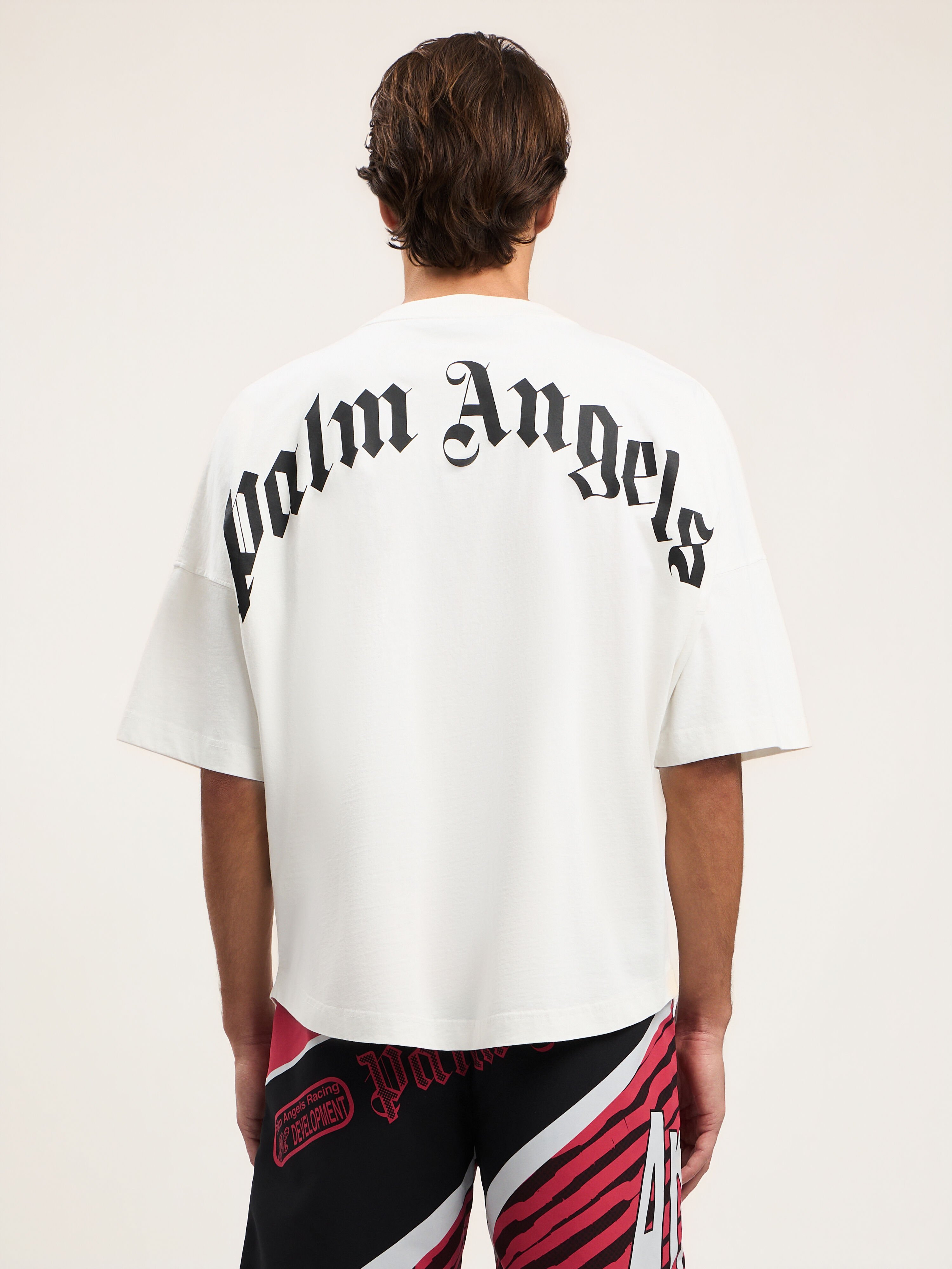Classic Logo Over T-Shirt in OFF WHITE BLACK for Men | Palm Angels®
