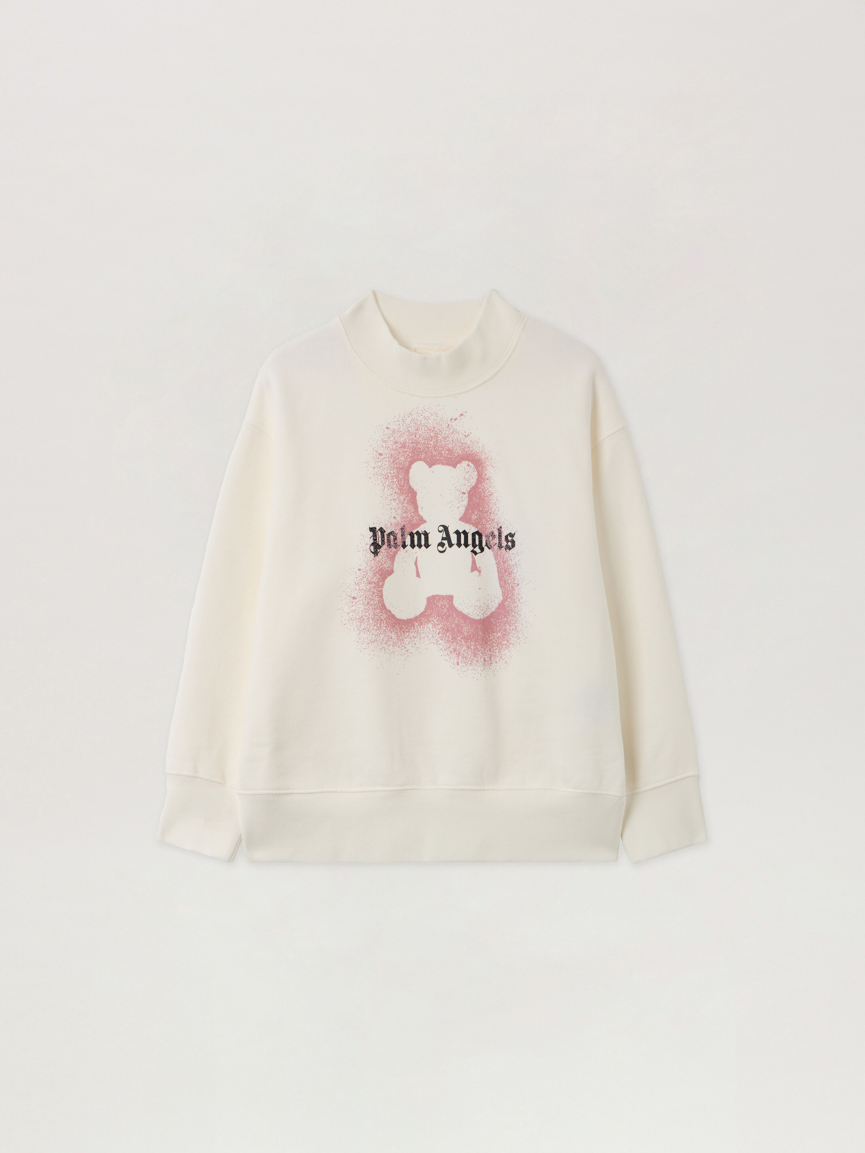 PALM ANGELS Pa Spray Bear Crewneck OFF WHITE - PGBA013F25FLE004